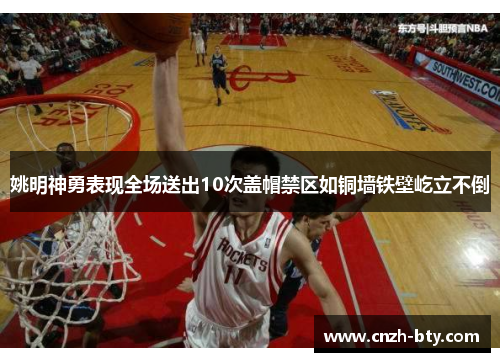 姚明神勇表现全场送出10次盖帽禁区如铜墙铁壁屹立不倒